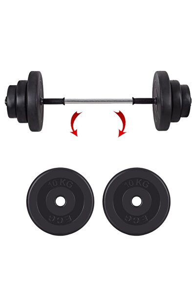 ECG Spor 22 Kg Halter Seti - Deadlift Squat Biceps Triceps Shoulder