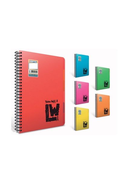 Gıpta Lw S-type A4 5 separatoare Spr Pp Cover 4+1 Notebook (4 pătrate 1 linie) 150 Yp (pachet de 2)