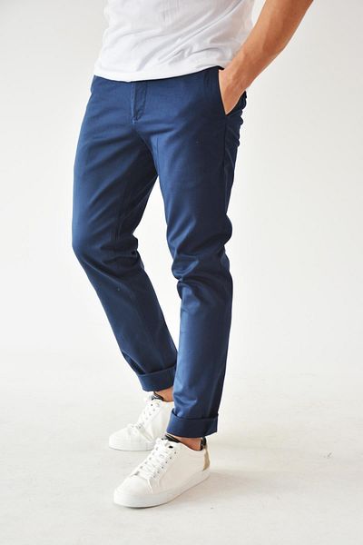 Luppo Club Chino Canvas Slim Fit Indigo Men's Trousers