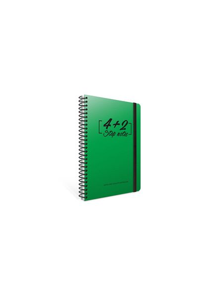 Gıpta خطوة دوامة 6 سبتمبر غطاء Pp 4+2 دفتر (4 مربع 2 خط) 17x24 سم 150 Yp(عبوة من قطعتين)