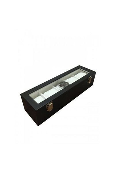 STAND MARKET Watch Box 5 Pieces Black Inside White