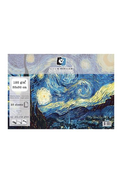 Alex Schoeller Caiet de pictură cu spirală 35x50cm 120 grame 25 pagini Alx-0823