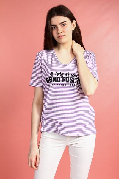 Collezione Πράσινο λιλά γυναικείο αθλητικό μπλουζάκι - κανονικό κοντό μανίκι