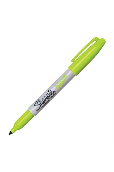 Sharpie Permanent Green Neon Highlighter Marker - Pack of 12