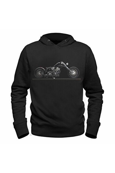 Alfa Tshirt Motorcycle Rider Design Printed Children's Black Sweatshirt