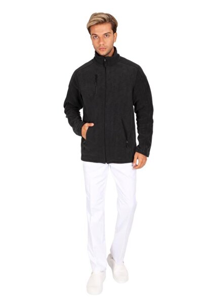 VEHBİ Ανδρικό μοντέλο χειμερινού παλτού από πολικό ύφασμα γιατρών και νοσηλευ...