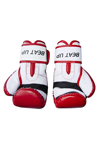 Delta Beat Up Dura-Strong Red-White Boxing Gloves with Bag