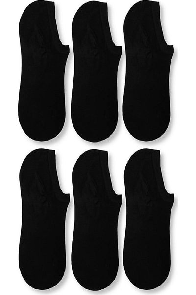 First Men's Bamboo 6-Piece Black Socks