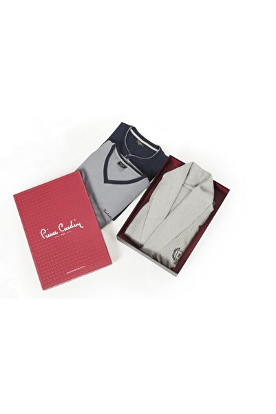 Pierre Cardin Чоловічий комплект трикотажного халату та піжами, 5 предметів, комплект Pc.5595