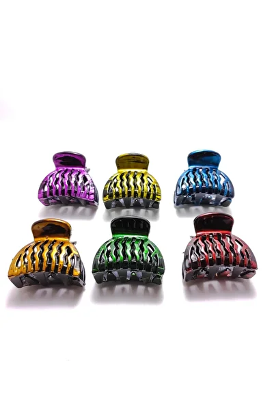 platin hediyelik 6 Pieces Colorful Small Size Curtain Latch Buckle - Women's Hair Clip