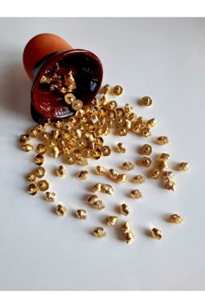 canan dizayn 11,5 Mm Ayaklı Gold Metalize Düğme 20'li Paket.