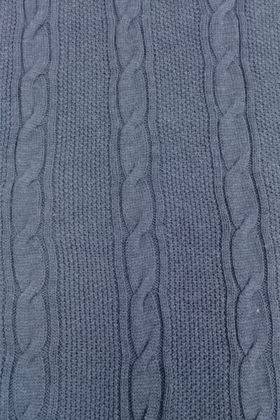 Ocean Dark Navy Knitwear Sofa Blanket