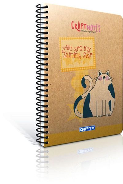 Gıpta دفتر ملاحظات بغطاء صلب من Craft Notes، حلزوني مقاس A4، 100 ورقة، 31776000-2011