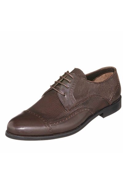 İriadam Cs6552 Bitter Brown Leather Vip Large Size Shoes Comfortable Wide Fit