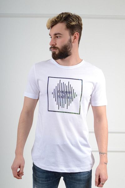 Luppo Club Ανδρικό T-Shirt Nature Printed Slim Fit Λευκό