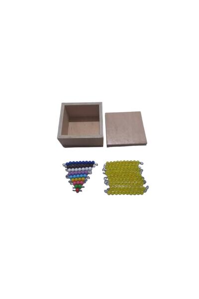 Montessori Gemisi Sequin Tablası (11-19) Çalışma Boncukları Seti