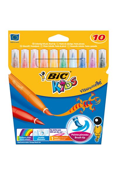 Bic Visa Brush Tip Felt Pen 10 Colors828964