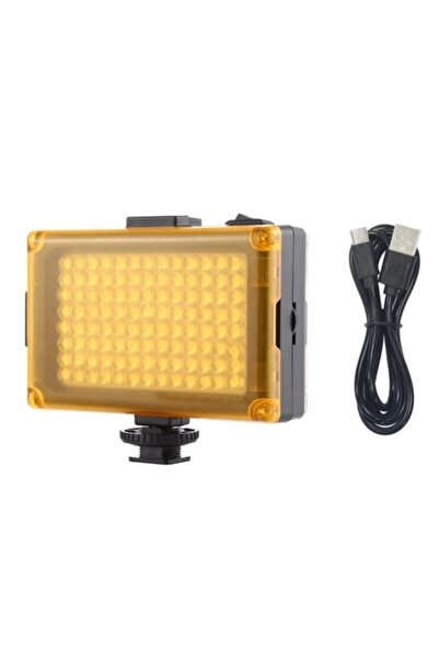 Video Led Işık 104led Type-c Ile Sürekli Çalışma Ekstra 2 Kızaklı