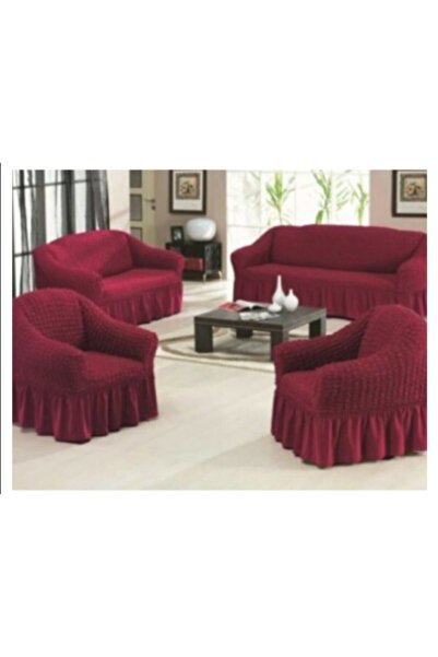 Gerbera Home Collection Set huse pentru scaun Gerbera Wrap 3+3+1+1 Culoare Bordu