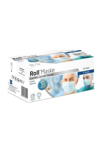 Roll Sterile Elastic 3 Layer Mask - 50 Pieces