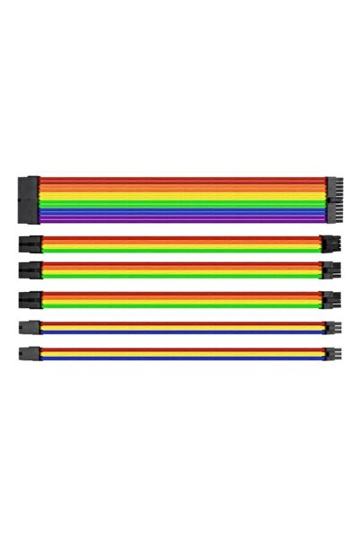 Ttmod Rainbow Power Supply Sleeved Kablo Seti