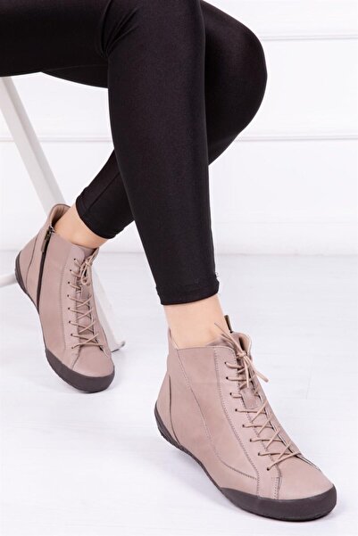 Deripabuc Cizme din piele de damă din piele naturală din nurcă TRC-B504