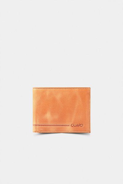 GUARD Yellow Classic Leather Men's Wallet - Antique