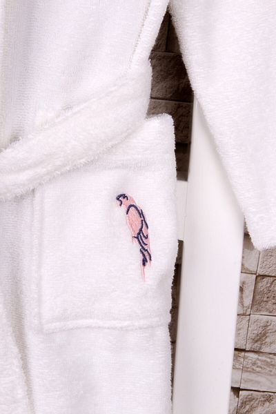 Baveno 100% Cotton Animal Embroidered Children's Bathrobe