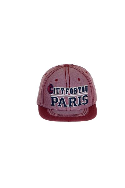 Fonem City Paris Cotton Unisex Hiphop Cap Hat Red
