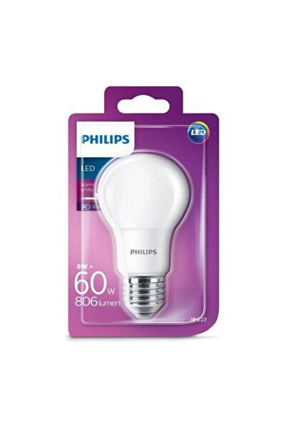 Philips Led Lamba 8w -60w E27 2700k Sarı Işık