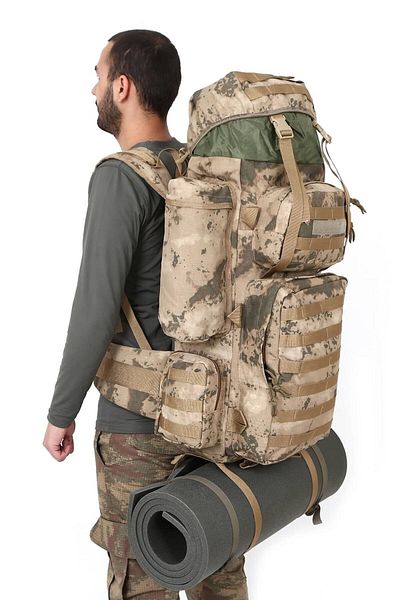 Asker Kolisi Desert Camouflage 110 Lt Tactical Military Mountaineer Operation Bag - Gendarmerie Camouflage