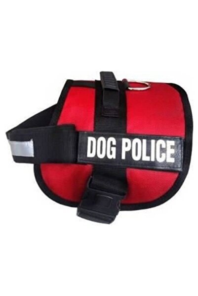Genel Markalar Kırmızı Büyük Boy Pet Dog Police Köpek Göğüs Tasma