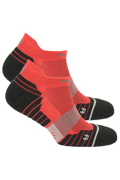 NORFOLK Bolt Coolmax Red Running and Walking Socks - Impact Absorption