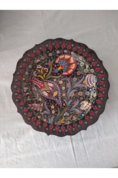 Sultan Çini -çini Kabartma Desenli 30 Cm Duvar Tabağı