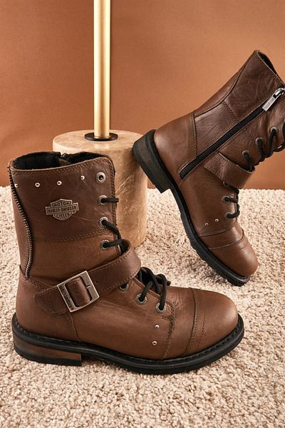 Harley Davidson Γυναικείες μπότες Monetta Olive Leather