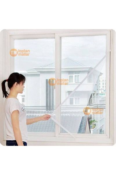 Mashotrend 2 Pieces 75x125 Cm Window Fly Screen - Tulle Fly Screen - Glass Door Fly Screen Adhesive Velcro Practical