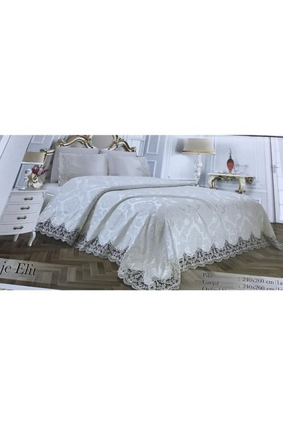 PARİS Double French Lace Pique Set Cream