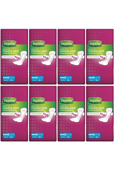 Depend Mesane Pedi Kadın Ekstra 10'lu 8 Adet