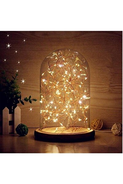 RBC Pilli Tel Peri Led 10 Metre Sarı Kavanoz Balon Süsleme