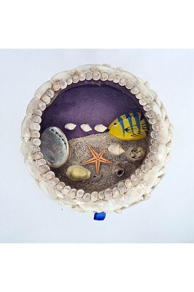 evinizdeki okyanus esintisi turkuaz hediyelik Above Aquarium Round Box