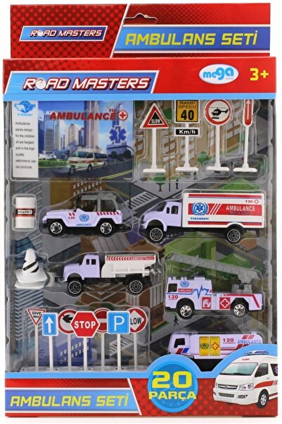 MEGA Kamyonlu Metal Ambulans Seti Jp9105