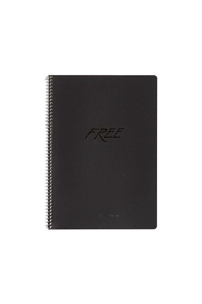 KESKİN COLOR Free Platinum A4 80 Sheets Plastic Cover Spiral Notebook (320322) Checkered Black