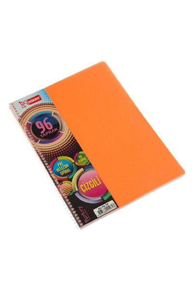 Mikro 96 Sheets Assortment Spiral Notebook - Striped Plastic Cover, Single (1 Piece)