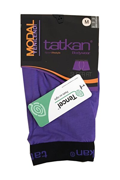 tatkan Lacivert Tekstil Erkek Boxer Modal Pamuklu Mor