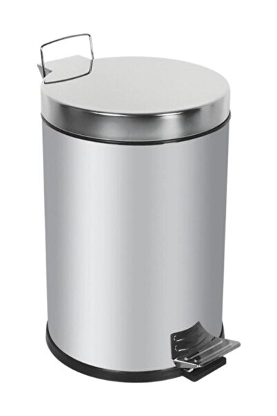 Çelik Ayna 20 Lt Pedallı Krom Çöp Kovası