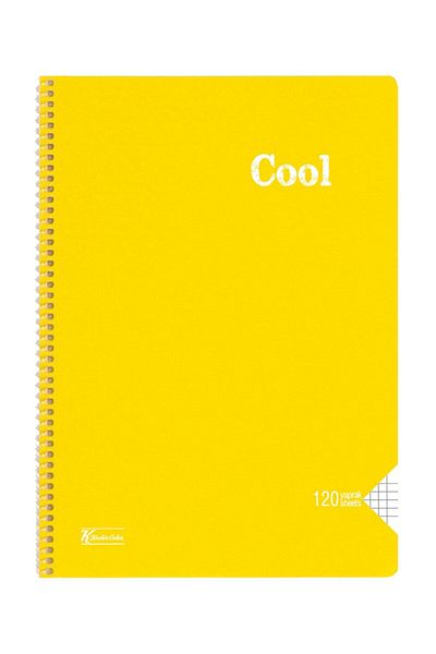 KESKİN COLOR Cool A4 120 de coli cu copertă pătrată din PP caiet cu spirală ( 321652 -99)