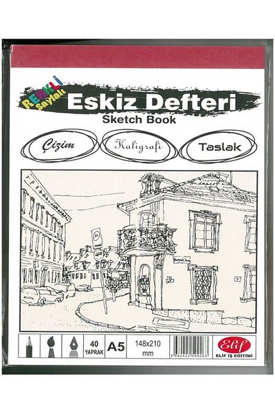 Elif İş Eğitim كراسة الرسم الملونة A5 40 Yp: 148x210 160 غرام