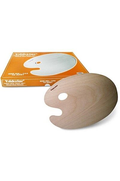 Yıldızlar Code:144 Wooden Oval Palette No:1