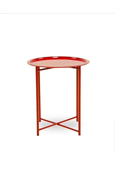 HASTUNÇ Katlanır Metal Ofis Orta Sehpa-kırmızı