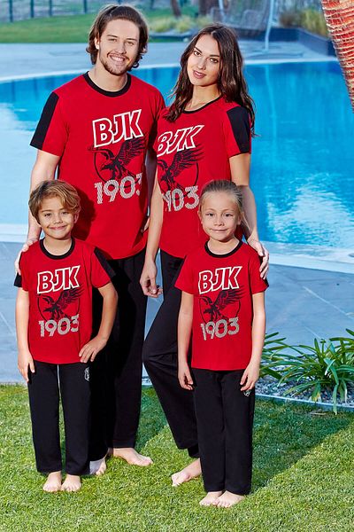 Beşiktaş Licensed Boy's Pajama Set Red